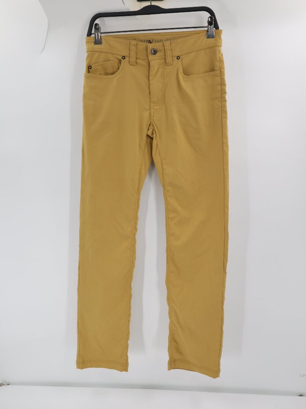 Prana pants men 28 L31 Brion II Khaki Hiking Outdoor Casual stretch mustard slim